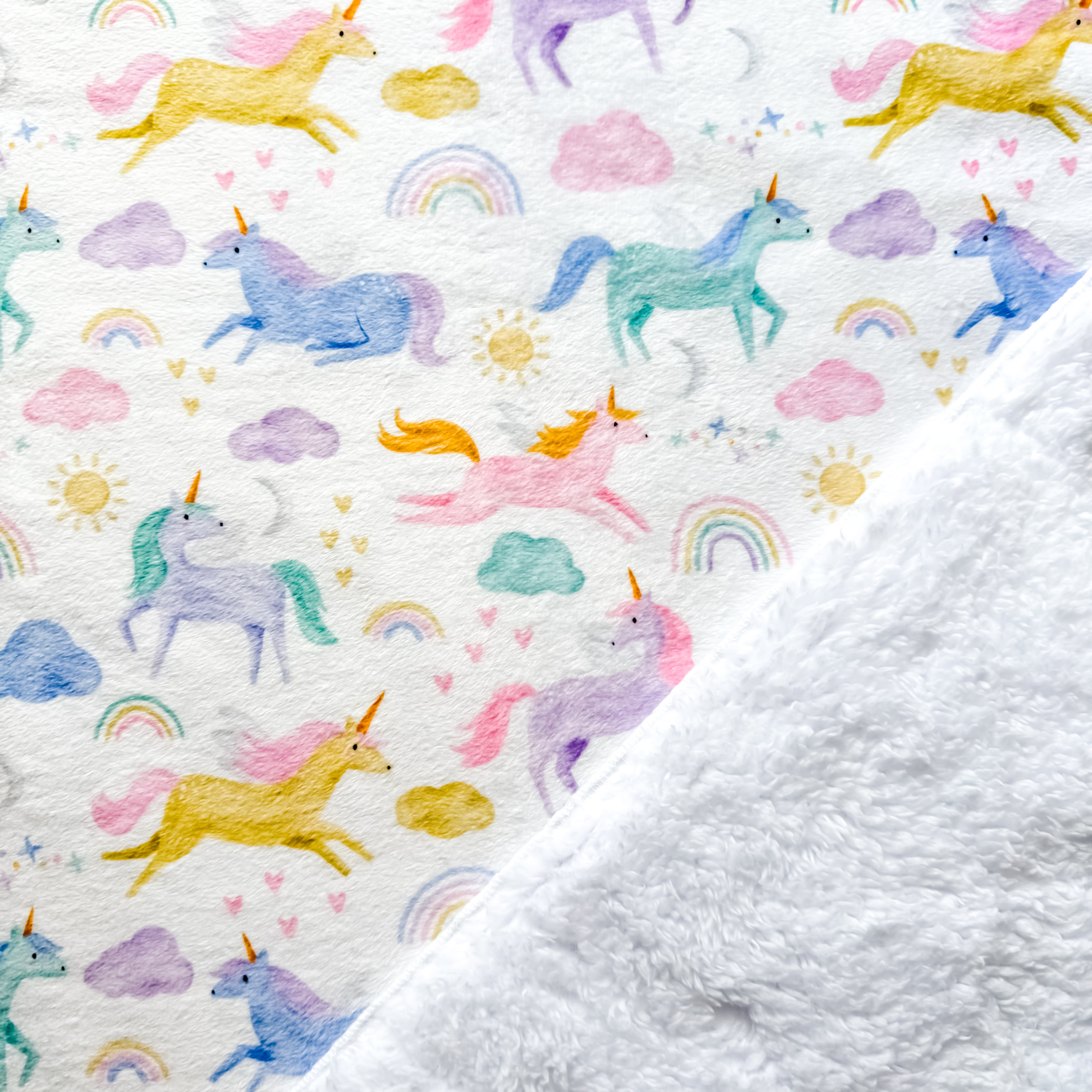 Cobijita para bebé  - Unicornios (90x75cm)