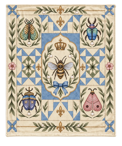 NUEVA COLECCIÓN REALEZA Cobijita Premium Ilustrada a mano para bebé - Naturaleza (90x75cm)