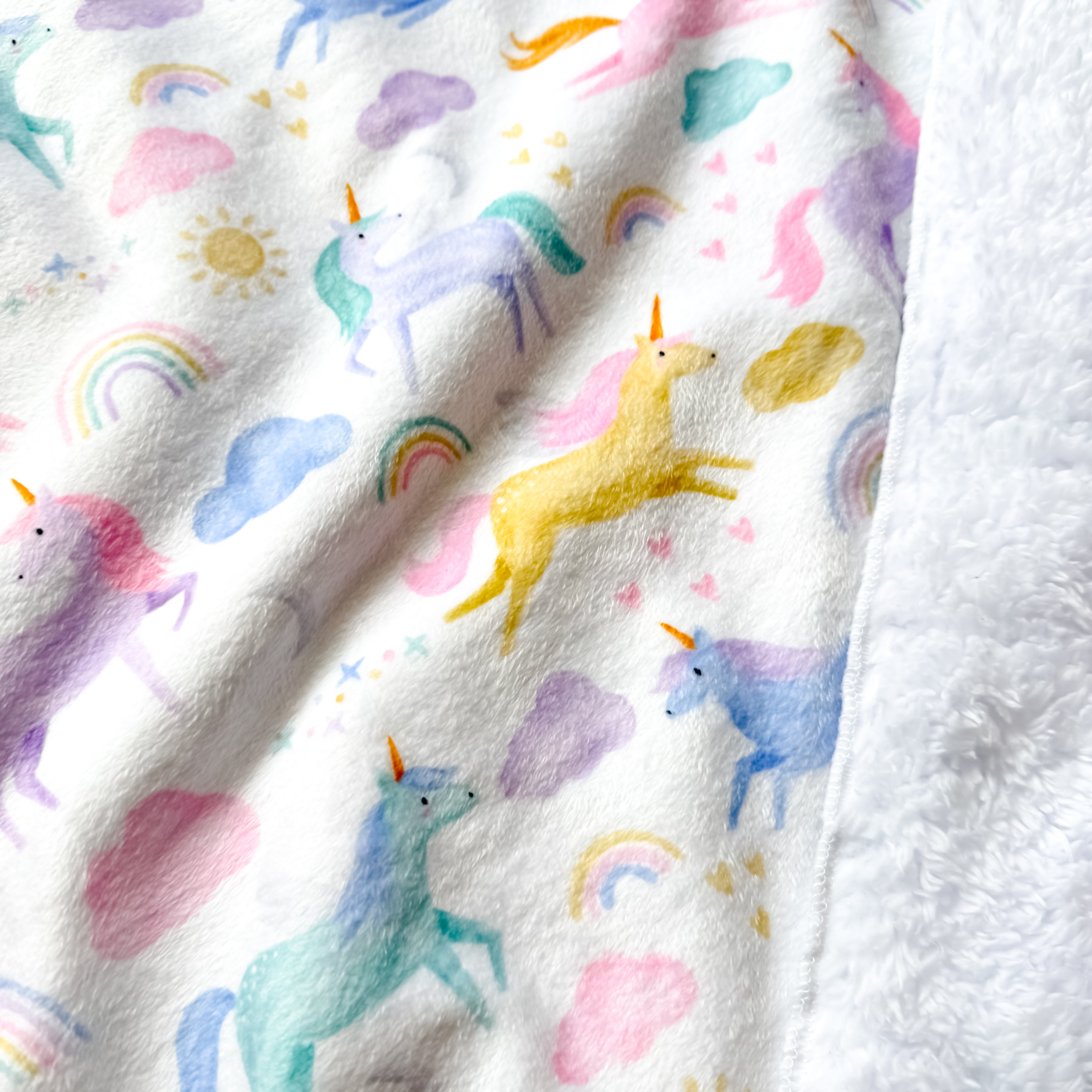 Cobijita para bebé  - Unicornios (90x75cm)