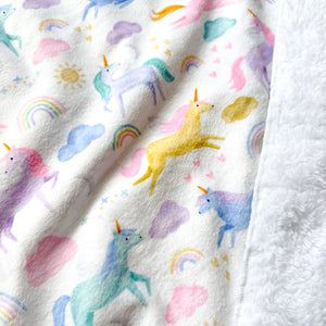 Cobijita para bebé  - Unicornios (90x75cm)