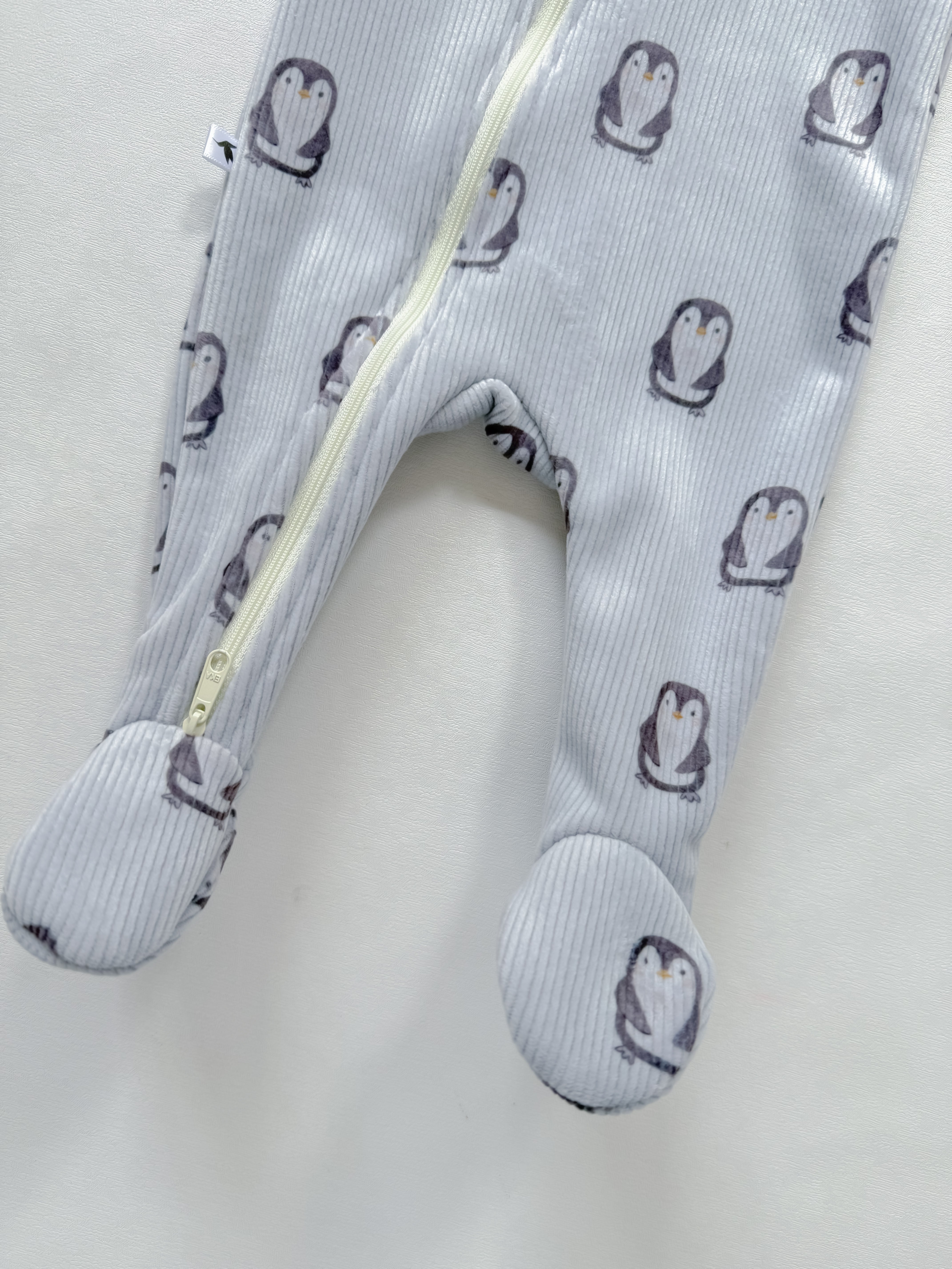 Pijama Premium para Bebé - Pingüinitos Gris