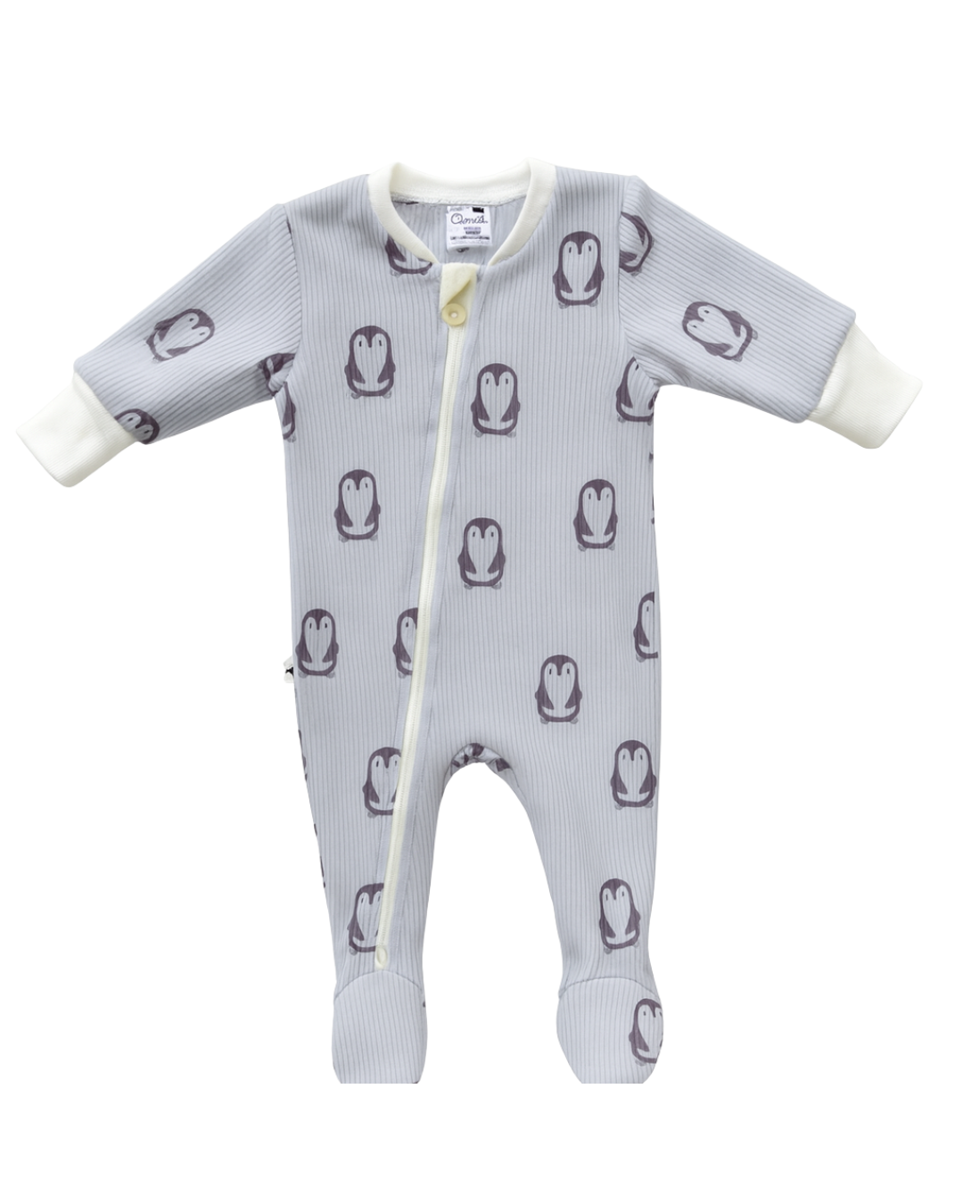Pijama Premium para Bebé - Pingüinitos Gris