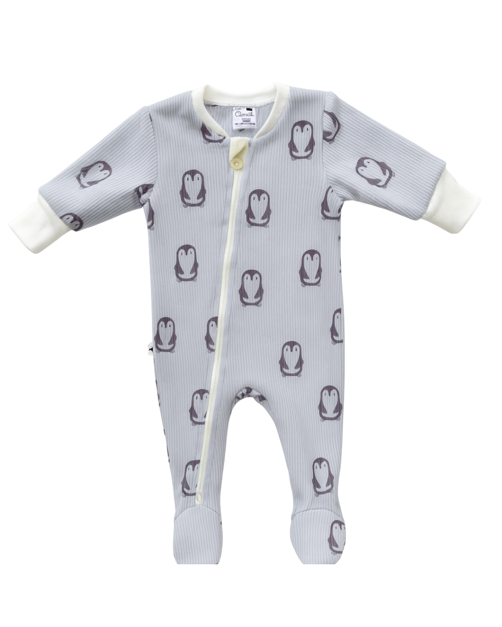Pijama Premium para Bebé - Pingüinitos Gris