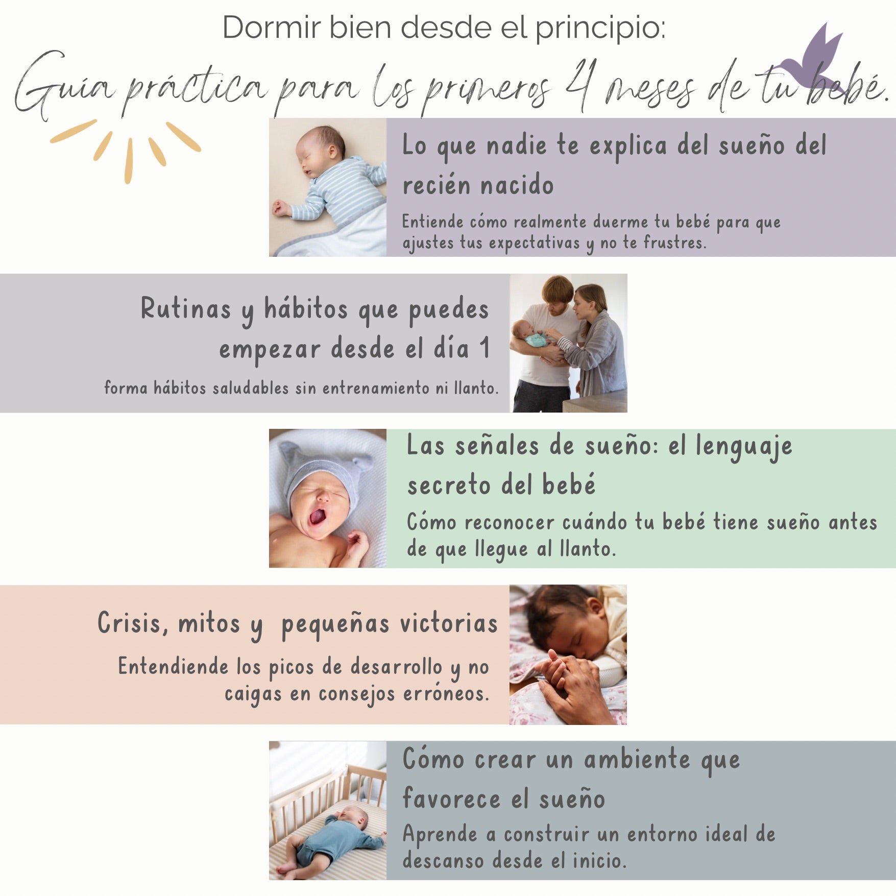 Descargable: Guía esencial para sobrevivir (y disfrutar) las noches con tu recién nacido