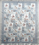 Manta para bebé  - Animalitos Azul (90x75cm)