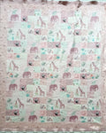 Manta para bebé  - Animalitos Rosa (90x75cm)